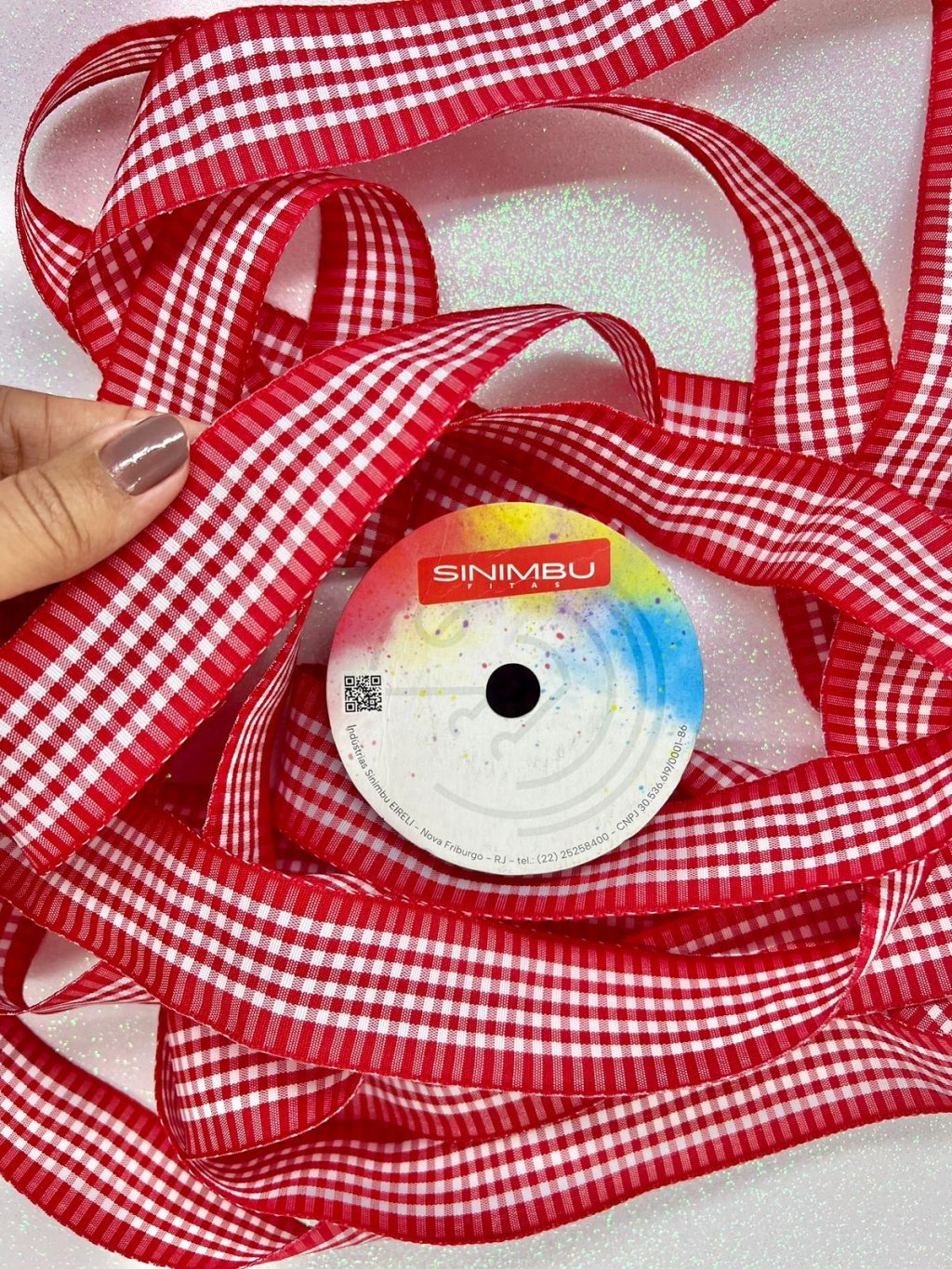 Fita Xadrez Sinimbu Ref:1944/38 Cor07-VERMELHO 38mm