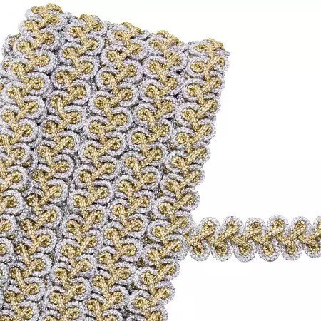 Passamanaria São José Ref:7092 PRATA/OURO Cor68 16mm 10mt