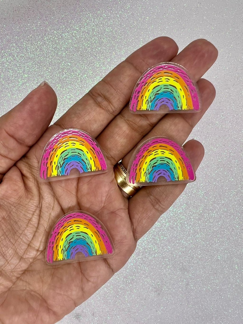 Aplique Resina Arco-íris Neon Ref:102535 Yama 35mm 02Und