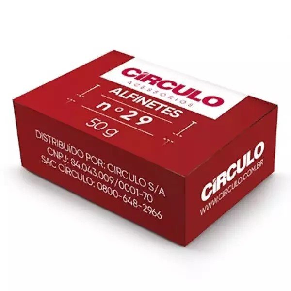 Alfinete Cabeça Circulo n°29 50g