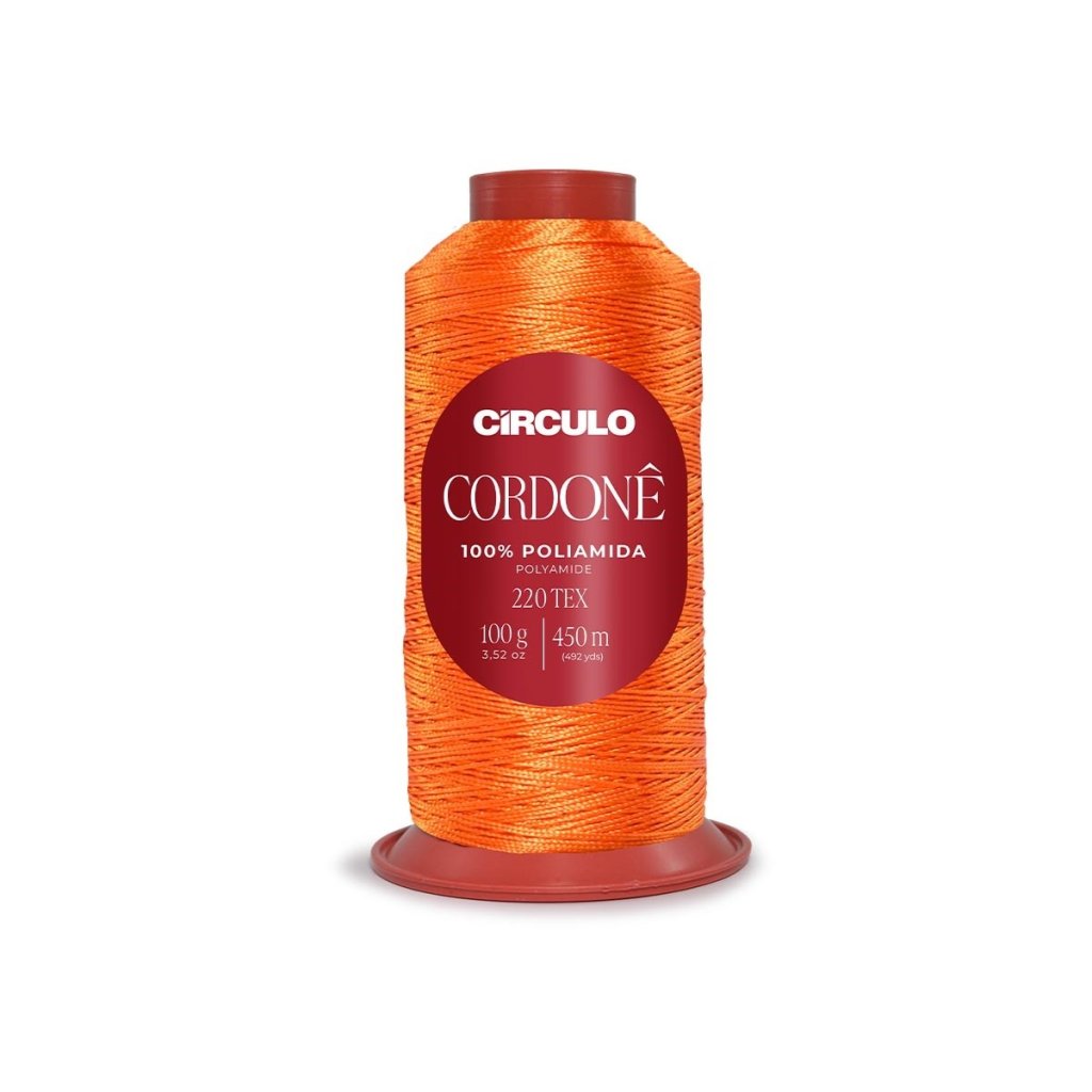 Linha Cordonê Circulo Cor782-LARANJA NEON 100g 450mt