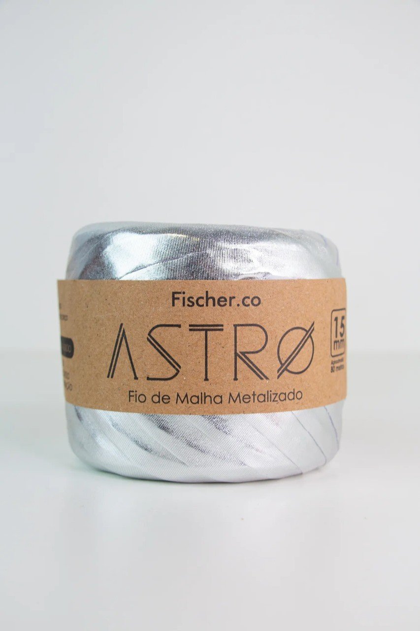Fio de Malha Fischer ASTRO Prata 15mm 80mt