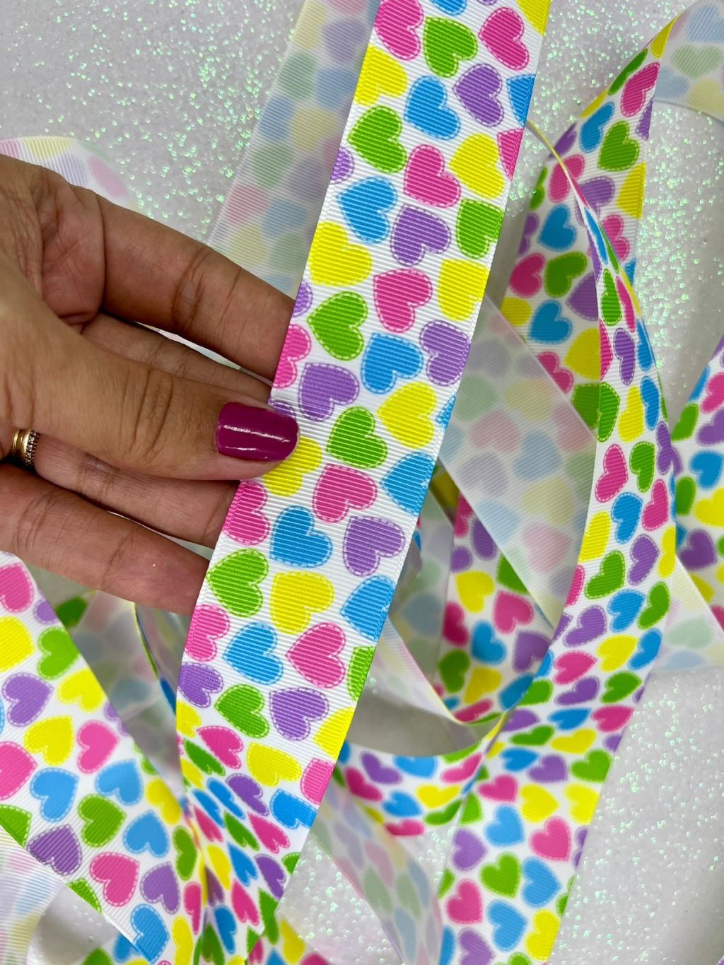 Fita Gorgurão Yama Junina CORAÇÃO PESP SUAVE Cor228 38mm 05mt