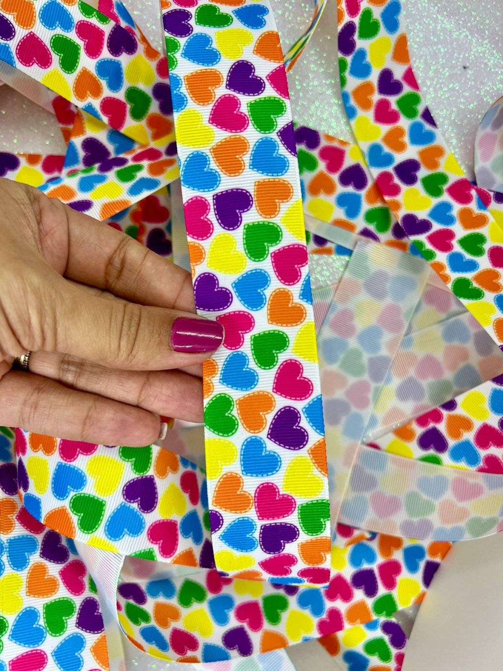 Fita Gorgurão Yama Junina CORAÇÃO PESP FORTE Cor229 38mm 05mt