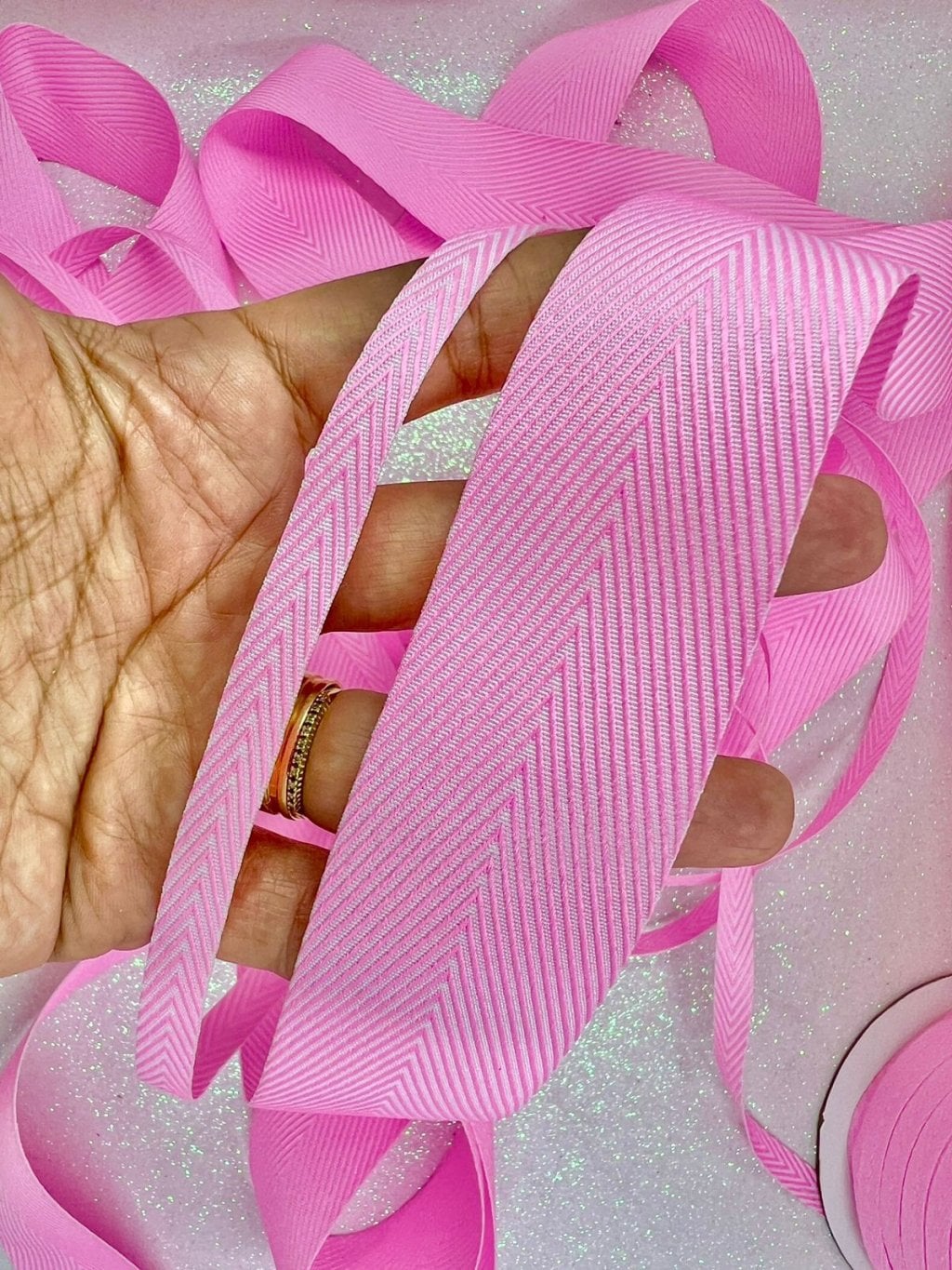 Fita Gorgurão Especial Twill Yama Cor123-PEARL PINK 05mt