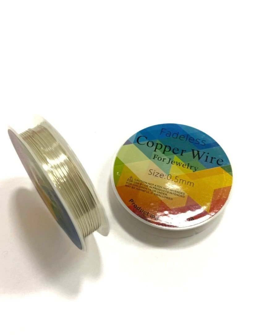 Arame Cabelo de Anjo Copper Wire 0.5 PRATA 6,2mt
