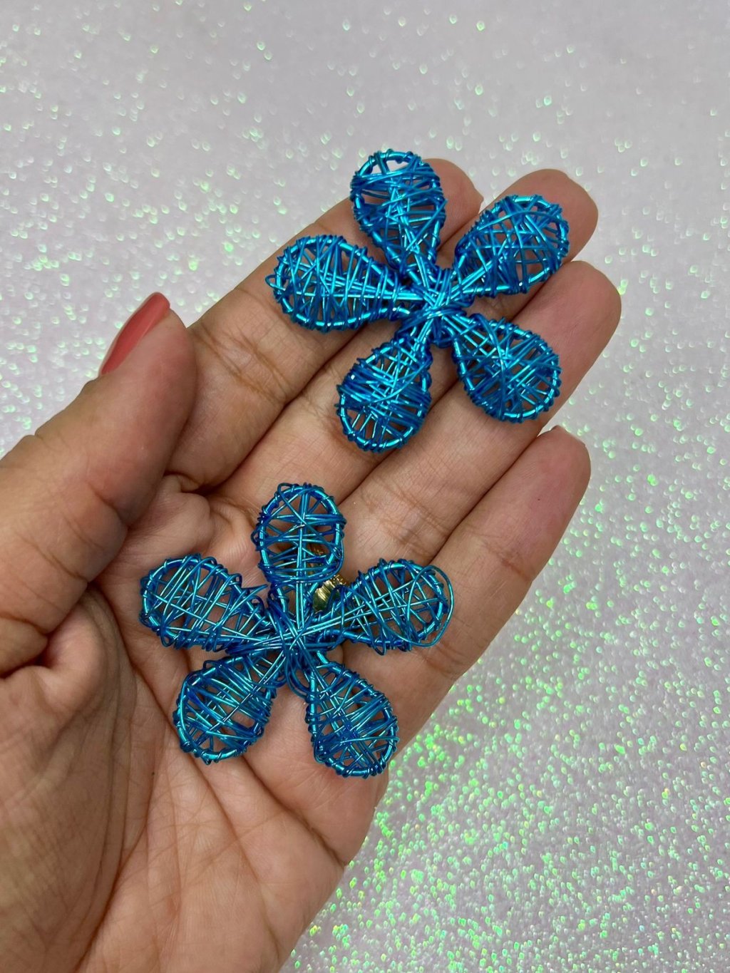 Aplique Margarida Metal PatImport Ref:50022 AZUL 45mm 01und