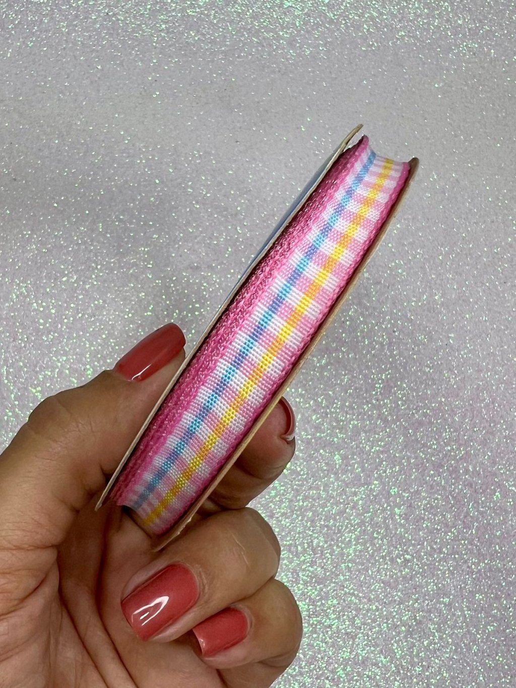 Fita Xadrez Sinimbu Ref:1968/10 Cor01-ROSA 10mm 10mt