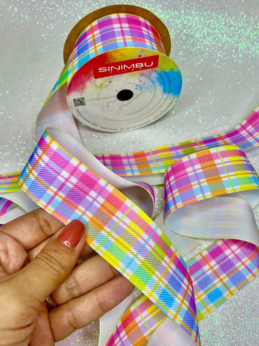 Fita Xadrez Sinimbu Ref:1949/38 Cor08-ROSA 38mm 