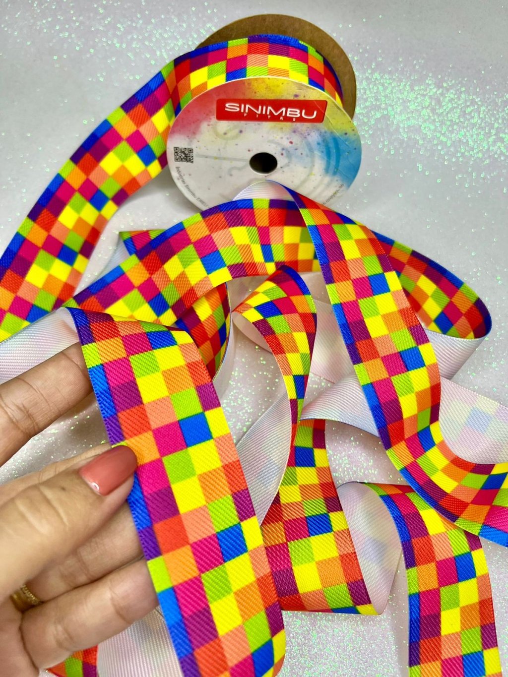 Fita Xadrez Sinimbu Ref:1949/38 Cor10-MULTICOR 38mm 