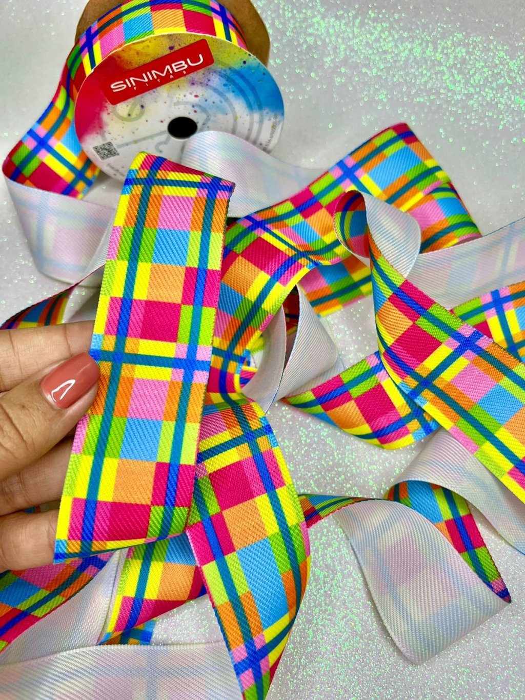 Fita Xadrez Sinimbu Ref:1949/38 Cor09-MULTICOR 38mm 