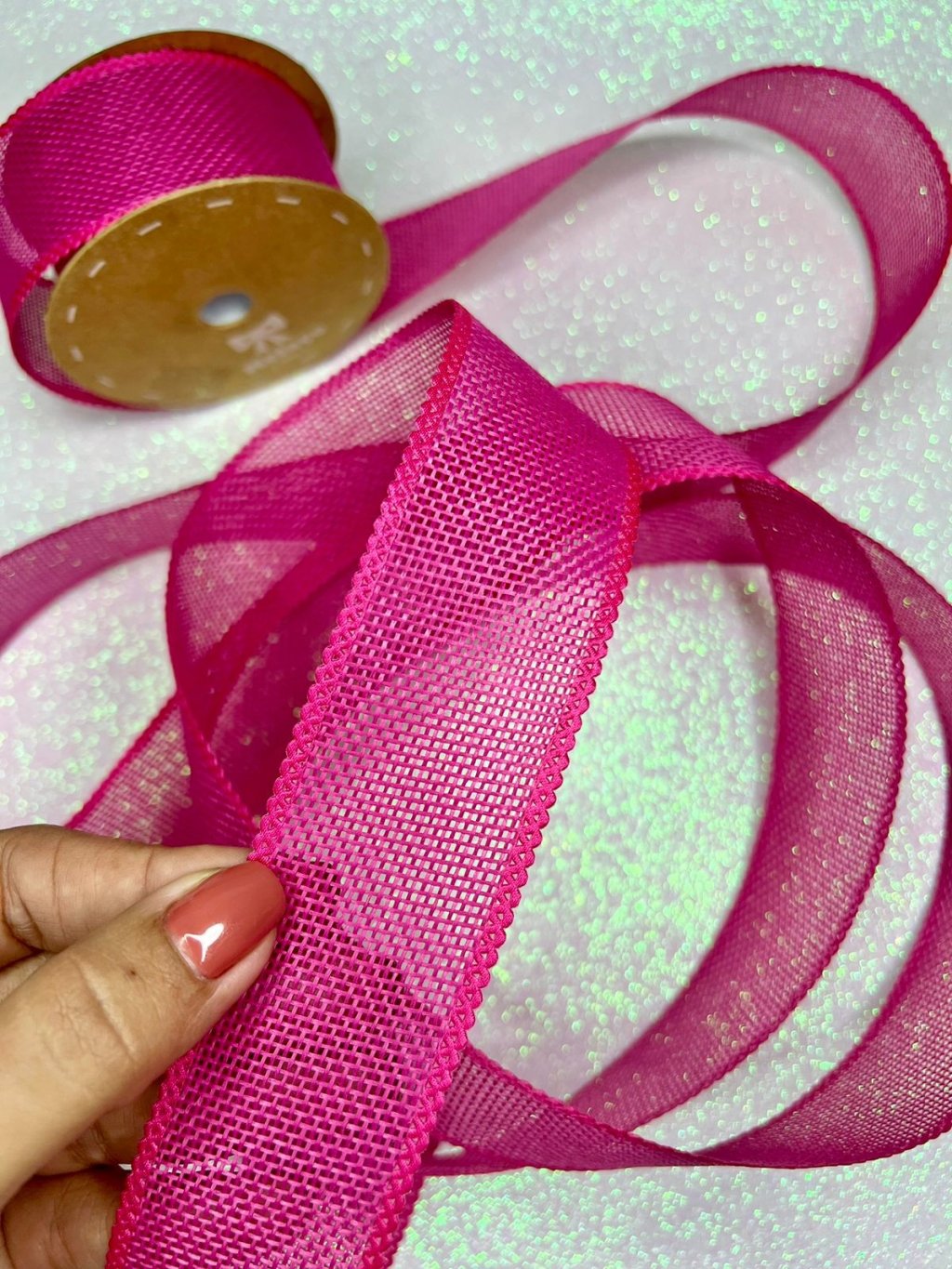 Fita Juta Melaço Ref:FJ4010 Cor28-PINK 40mm