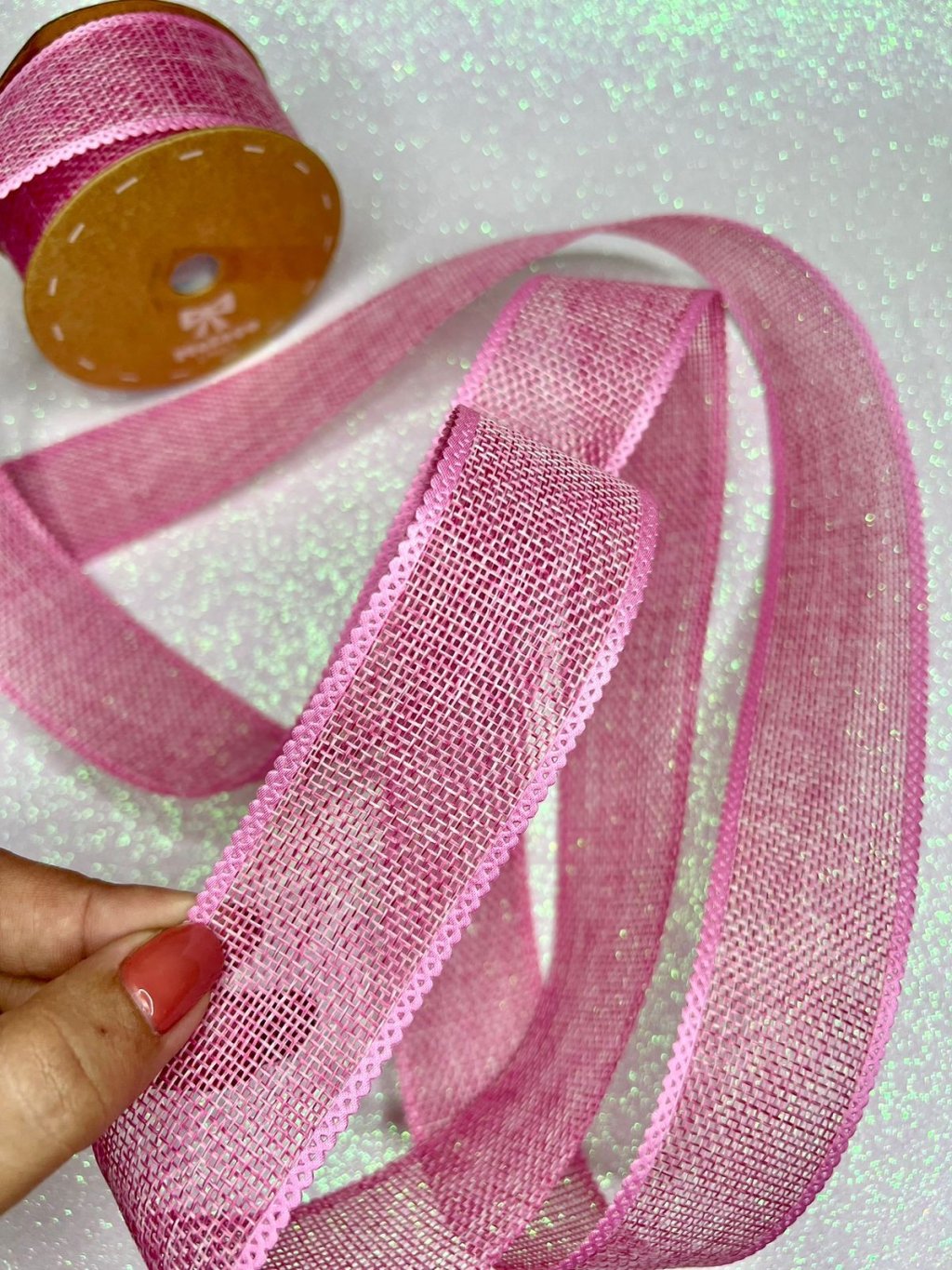 Fita Juta Melaço Ref:FJ4010 Cor04-ROSA 40mm