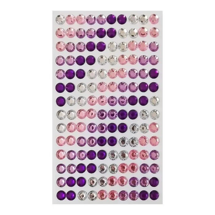 Strass Adesivo Make+ REF:5355 LILÁS/ROSA DEGRADÊ 8mm