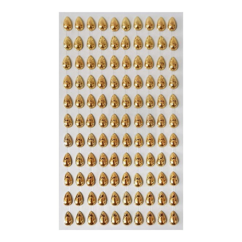 Strass Adesivo Make+ REF:5372 GOTA OURO 10mm