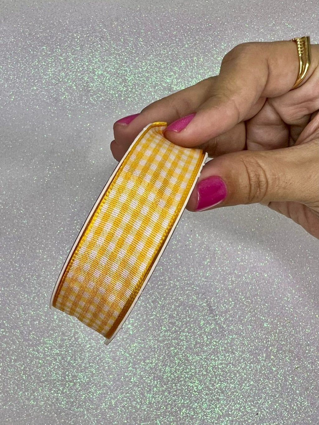 Fita Xadrez Progresso Ref:XT005 cor038-AMARELO 22mm 10mt