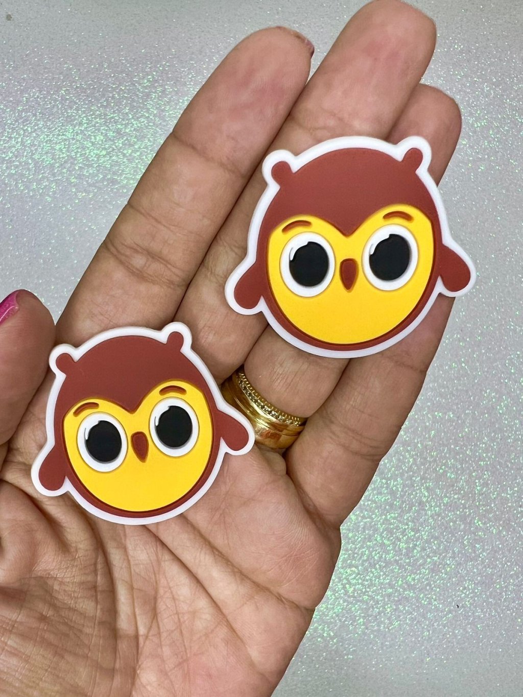 Aplique Emborrachado Yama BOLOFOFO Ref:38973 CORUJA 45mm 02und