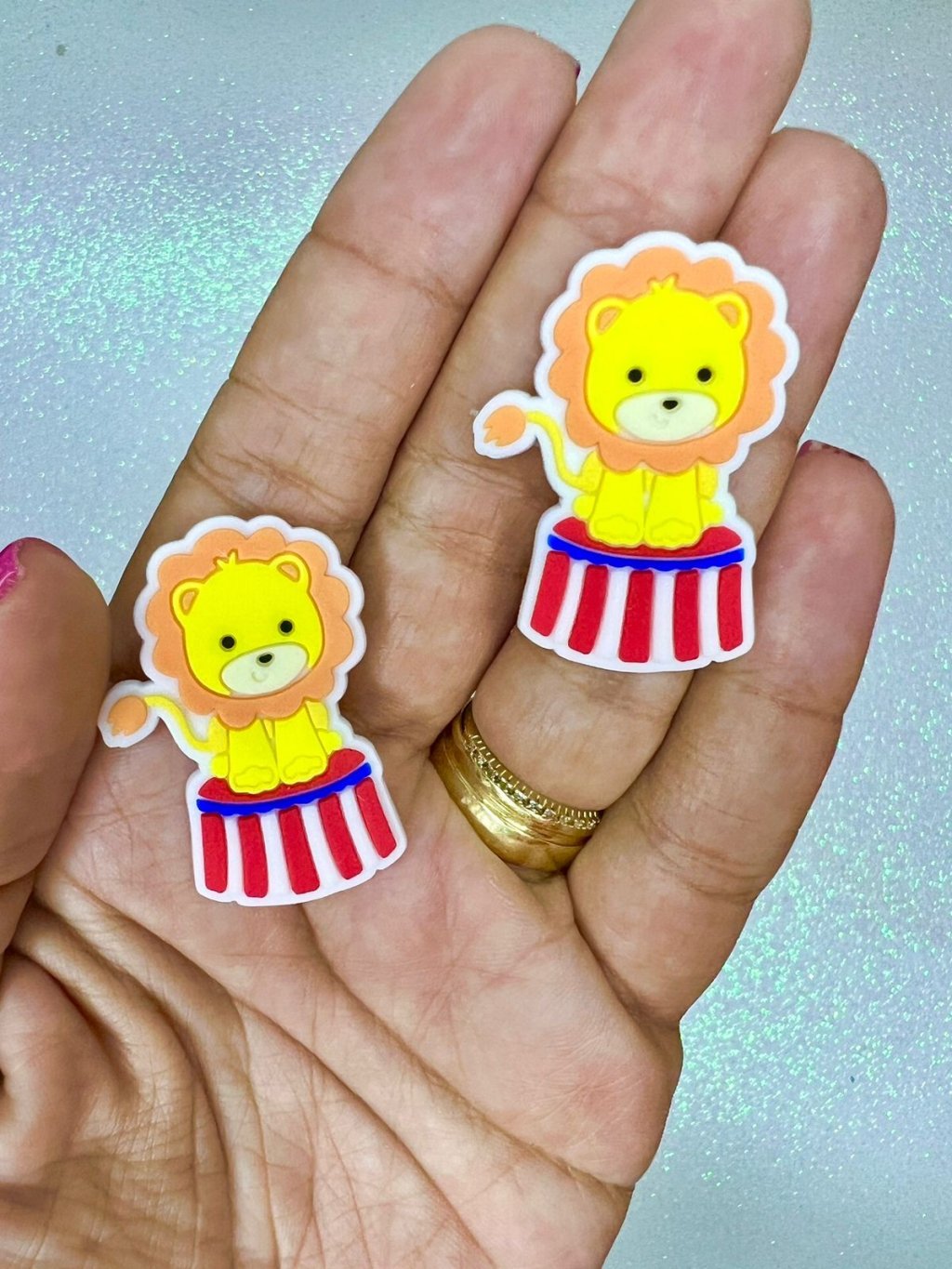 Aplique Emborrachado Yama CIRCO Ref:38976 LEÃO 40mm 02und  