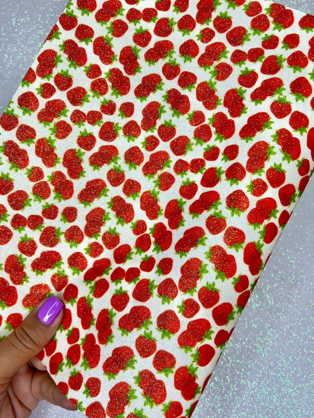 Lonita Gliter Estampa (MORANGOS) ArtBless Ref:1228 26x40cm FOLHA