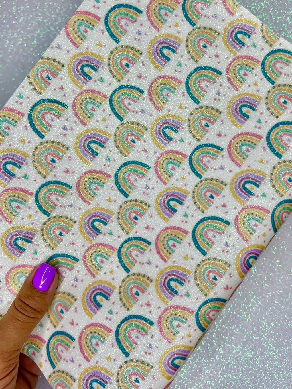 Lonita Gliter Estampa (ARCO-IRIS) ArtBless Ref:1228 26x40cm FOLHA