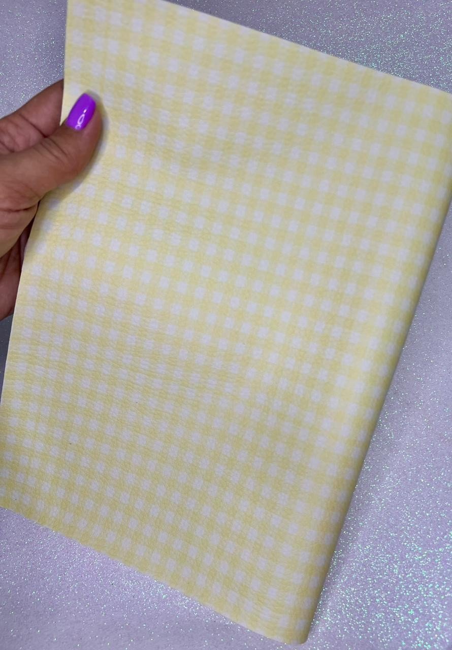 Lonita Estampa (Xadrez Candy) ArtBless Ref:1227 AMARELO 26x40cm FOLHA