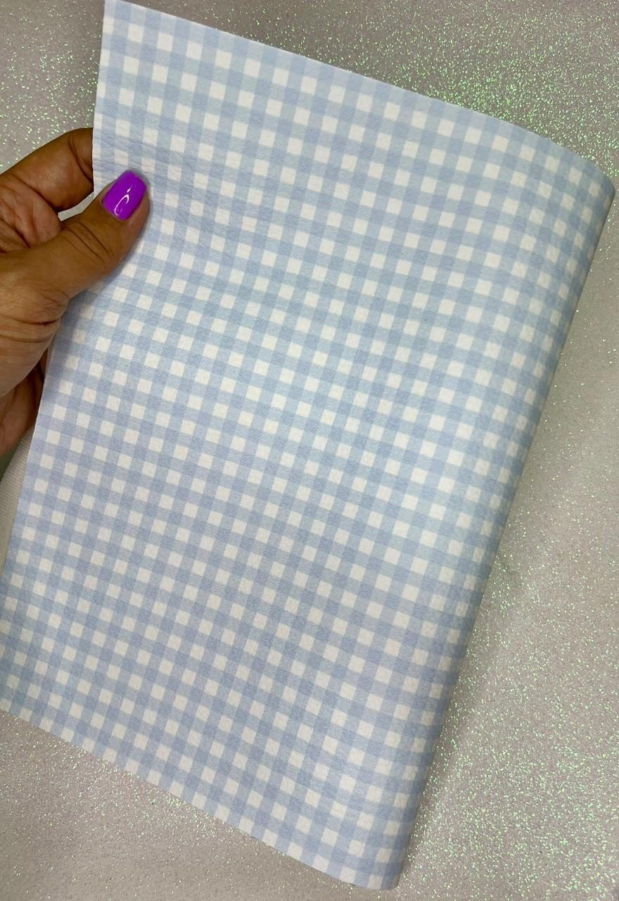 Lonita Estampa (Xadrez Candy) ArtBless Ref:1227 AZUL 26x40cm FOLHA