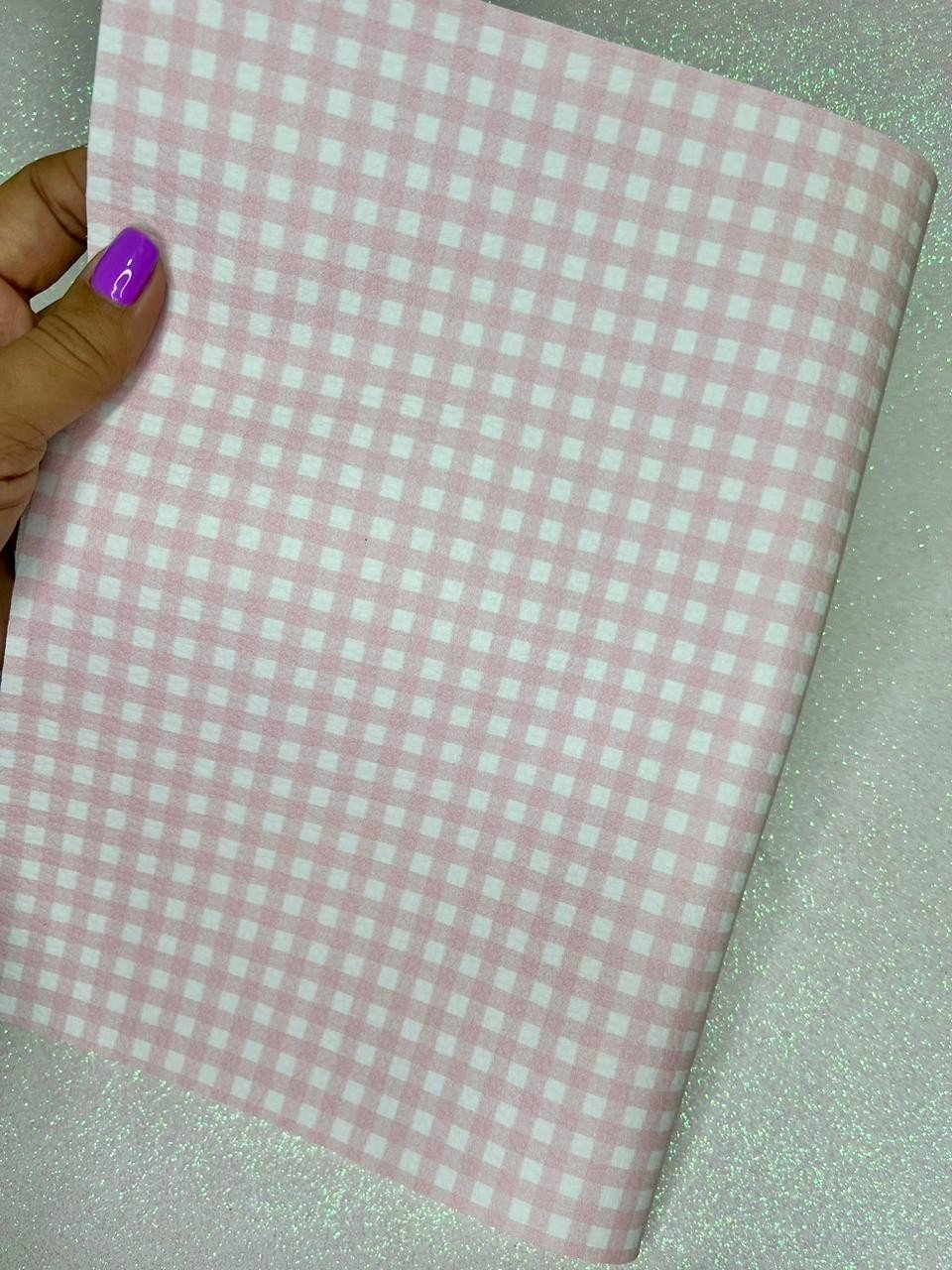 Lonita Estampa (Xadrez Candy) ArtBless Ref:1227 ROSA 26x40cm FOLHA