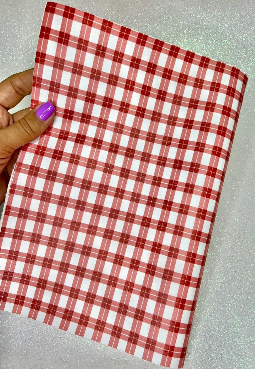  Lonita Estampa (Xadrez) ArtBless Ref:1227 VERMELHO/BRANCO 26x40cm FOLHA