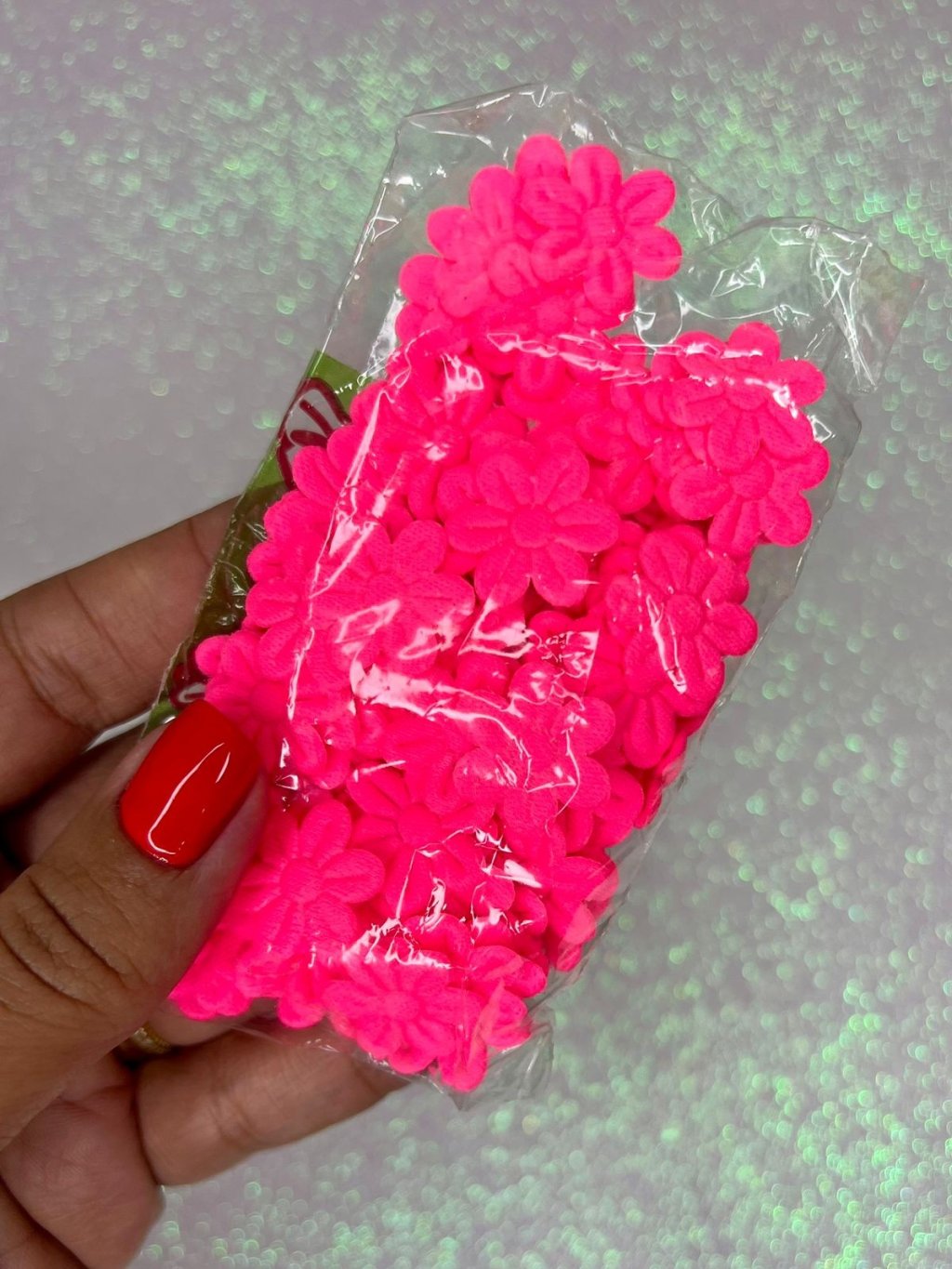 Rosa Tecido Silvano Flores Rosa Flúor 100und