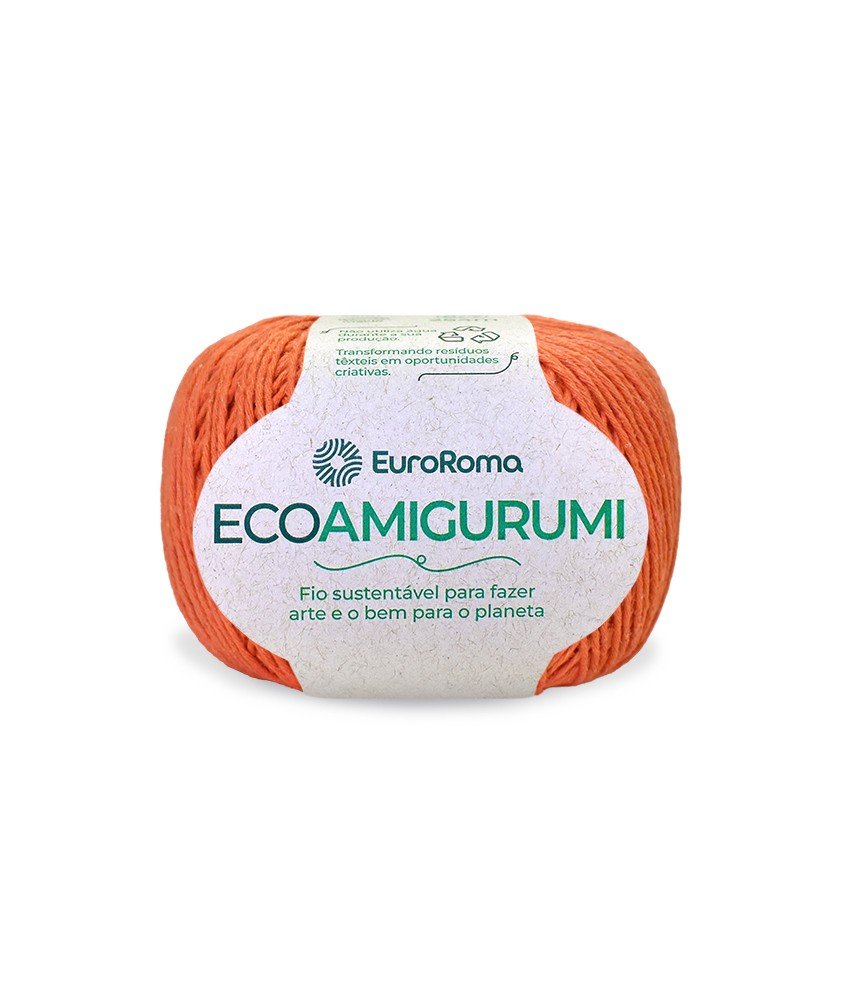 Barbante Euroroma EcoAmigurumi  Cor750-LARANJA 254mt