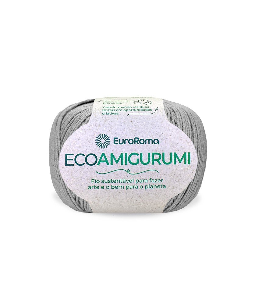 Barbante Euroroma EcoAmigurumi  Cor270-CINZA 254mt