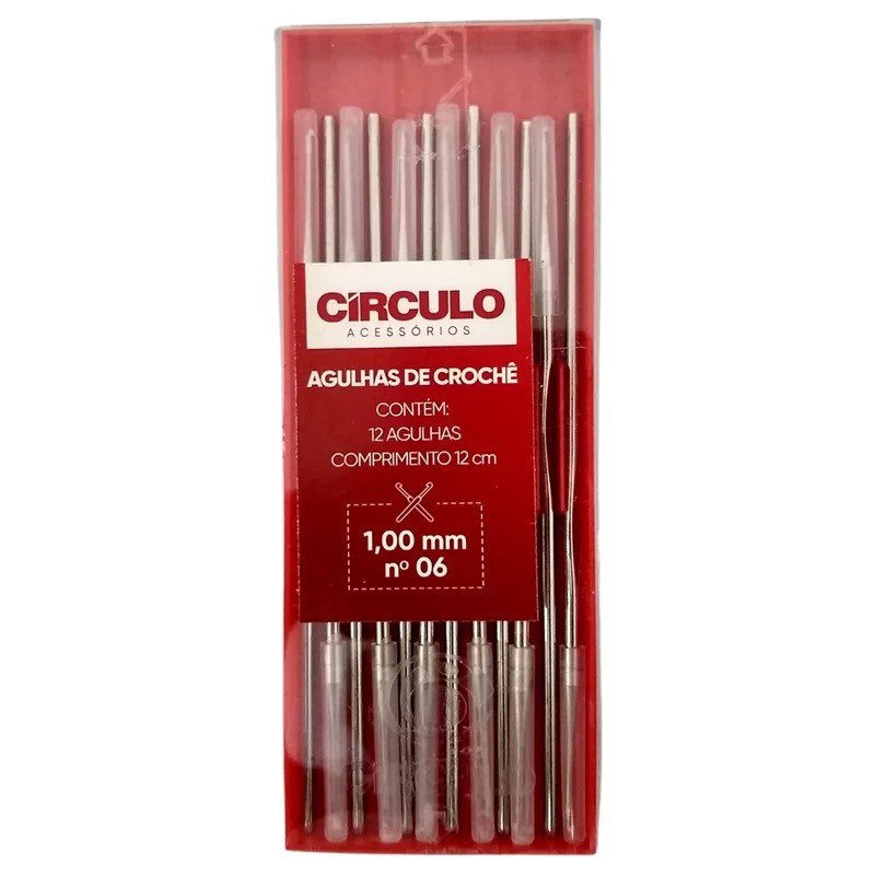 Agulha Crochê Aço Circulo n°6 1,0mm UNIDADE