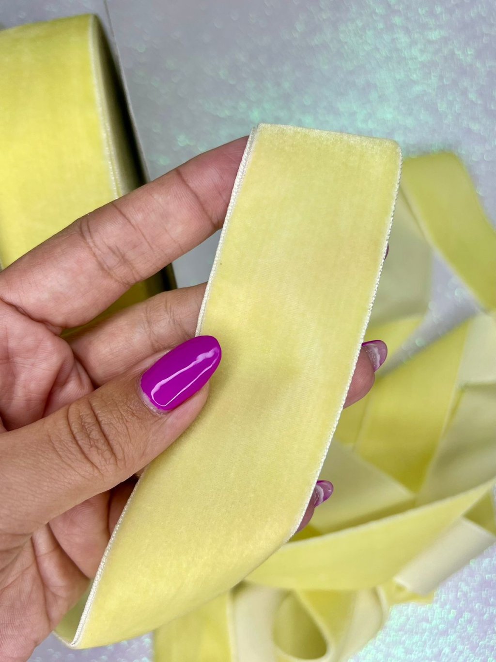 Fita Veludo Lisa Mili n°9 Cor617-BABY MAIZE 05mt