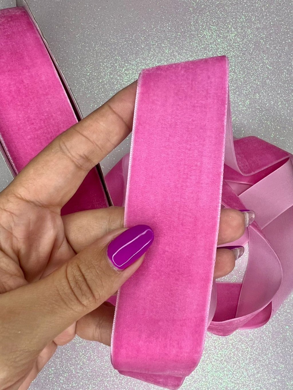 Fita Veludo Lisa Mili n°9 Cor156-HOT PINK 05mt