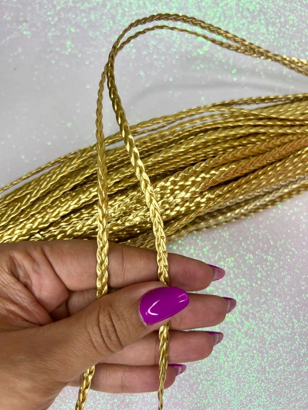 Trança Courino Mili Ref:D001 OURO 03mt