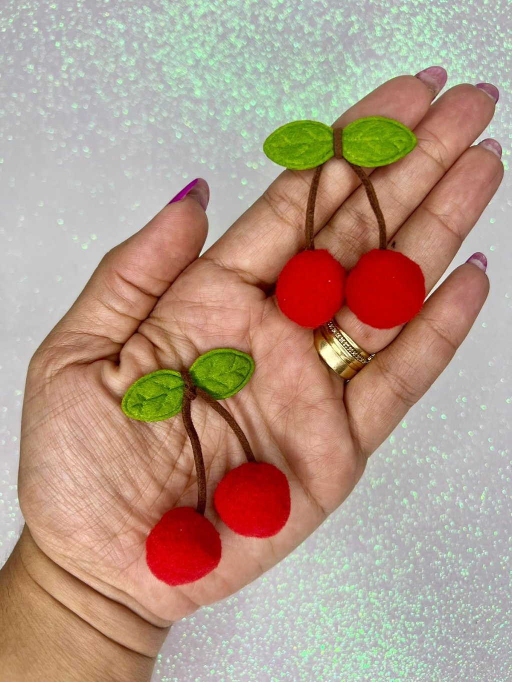 Aplique Pompom Cereja NYBC Ref:49922 VERMELHO 20mm 10und