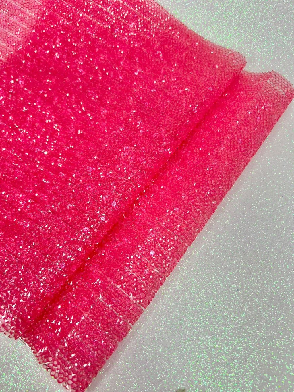 Micro manta strass cravejado PINK Patimport 1cmx40cm 02Und