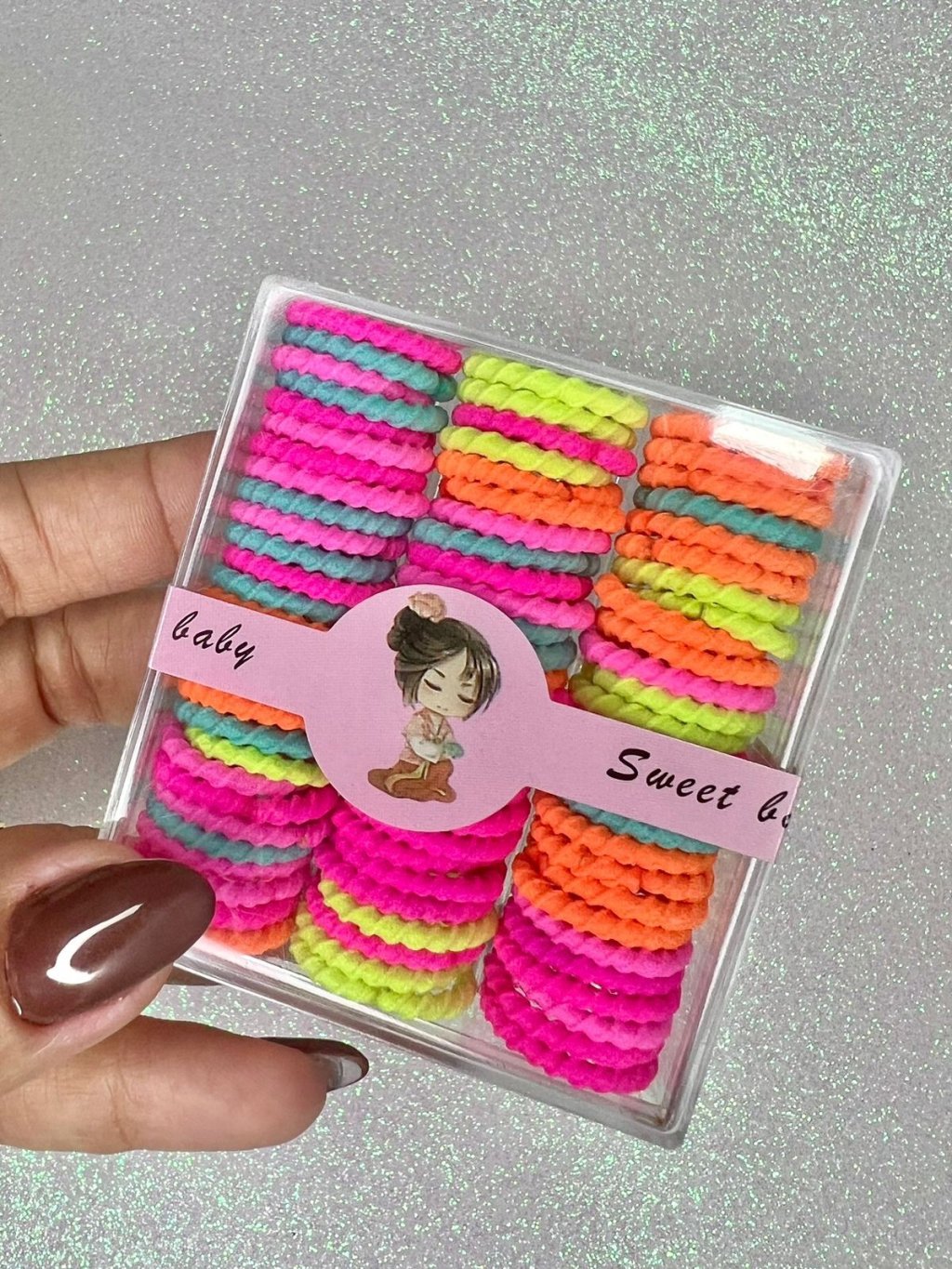 Elástico para cabelo PP Lomil COLOR NEON 90und