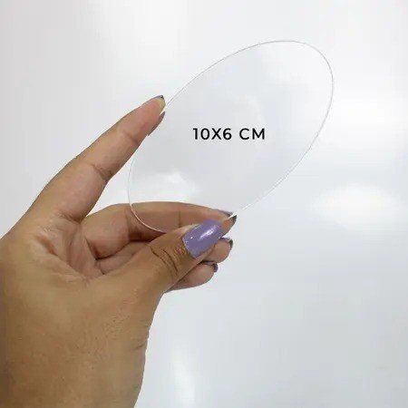 Base acrílica OVAL 10X6cm 05und