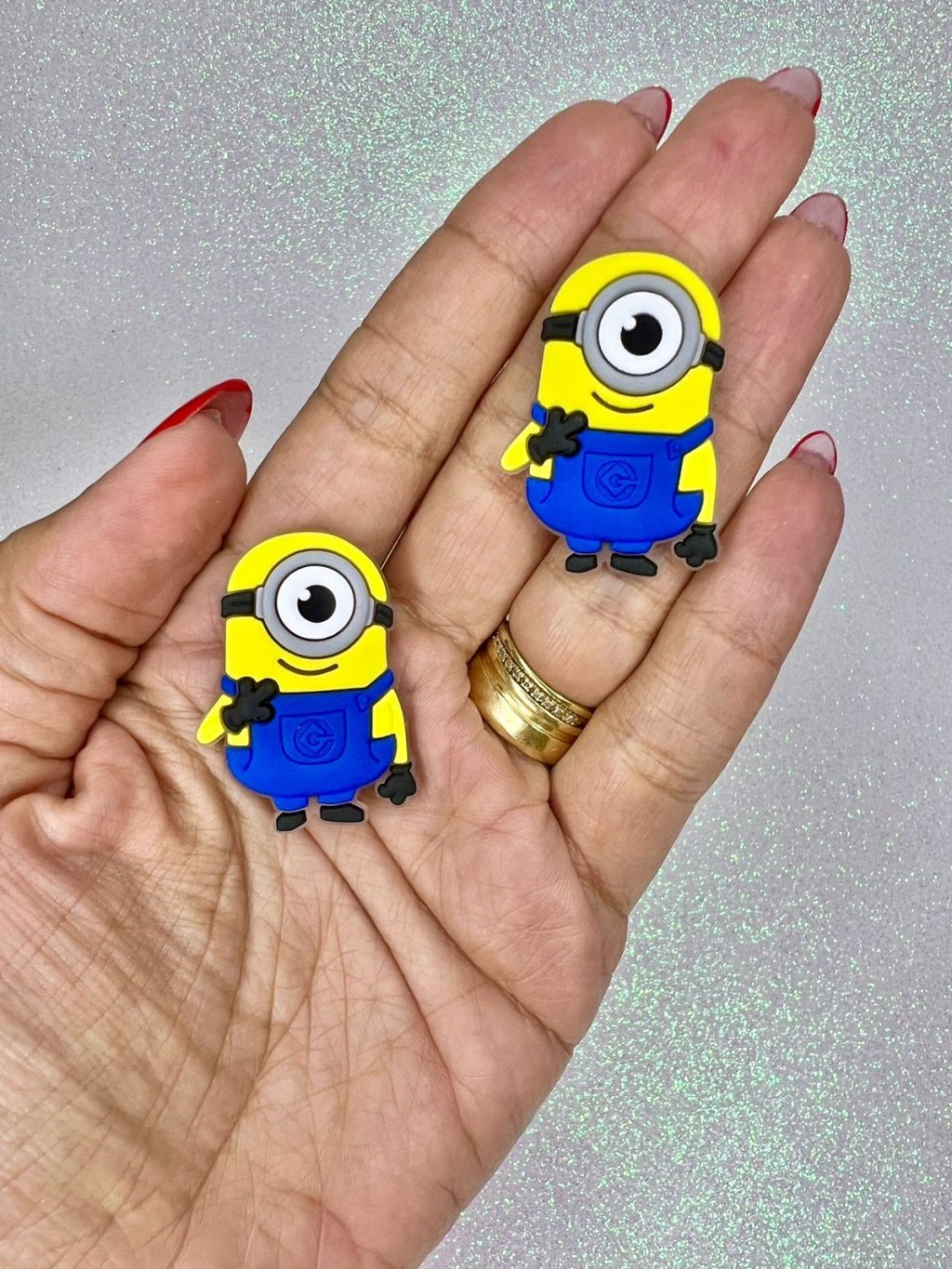 Aplique Emborrachado Minions FrrImport Ref:2861 40mm 02und  