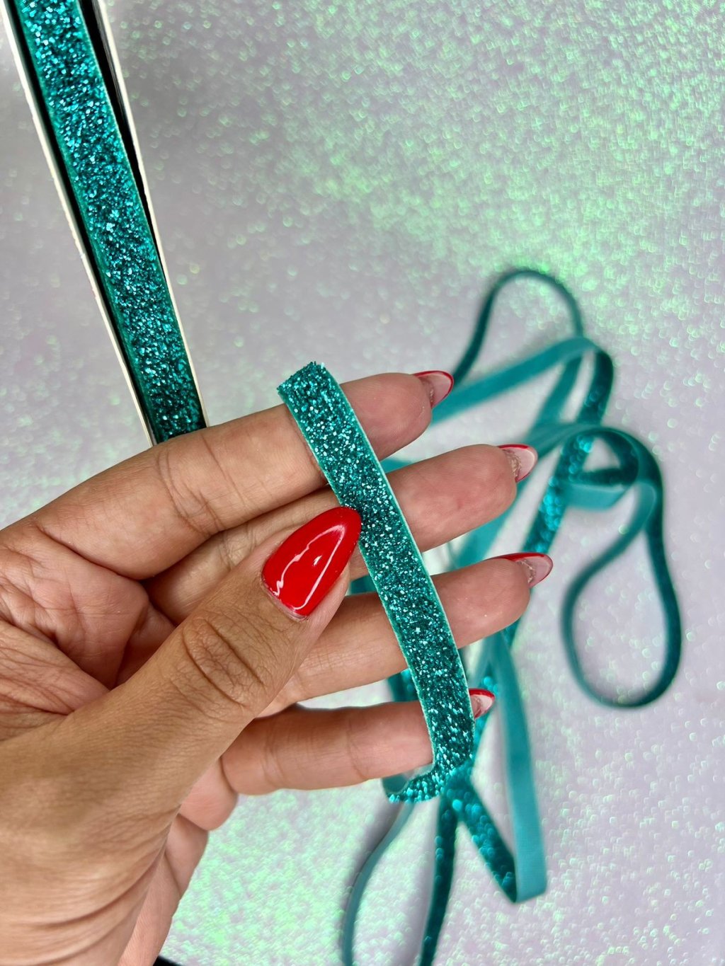 Fita Lurex Esponjosa Nybc n°2 Cor539-AZUL TIFANY 10mm 05mt