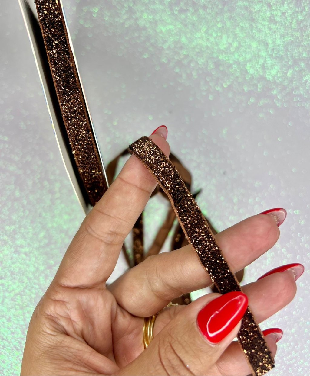 Fita Lurex Esponjosa Nybc n°2 Cor340-MARROM 10mm 05mt