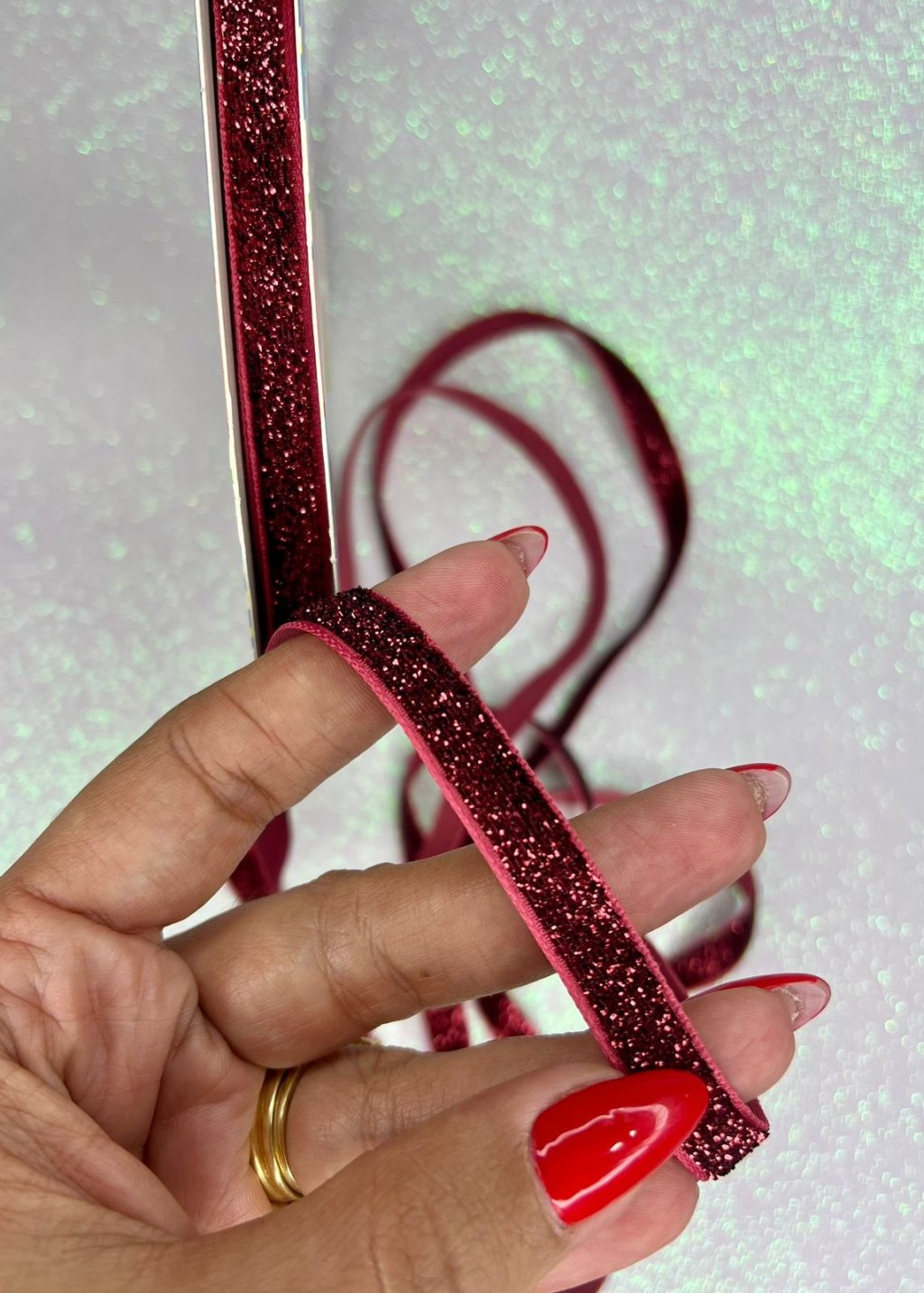 Fita Lurex Esponjosa Nybc n°2 Cor527-MARSALA 10mm 05mt