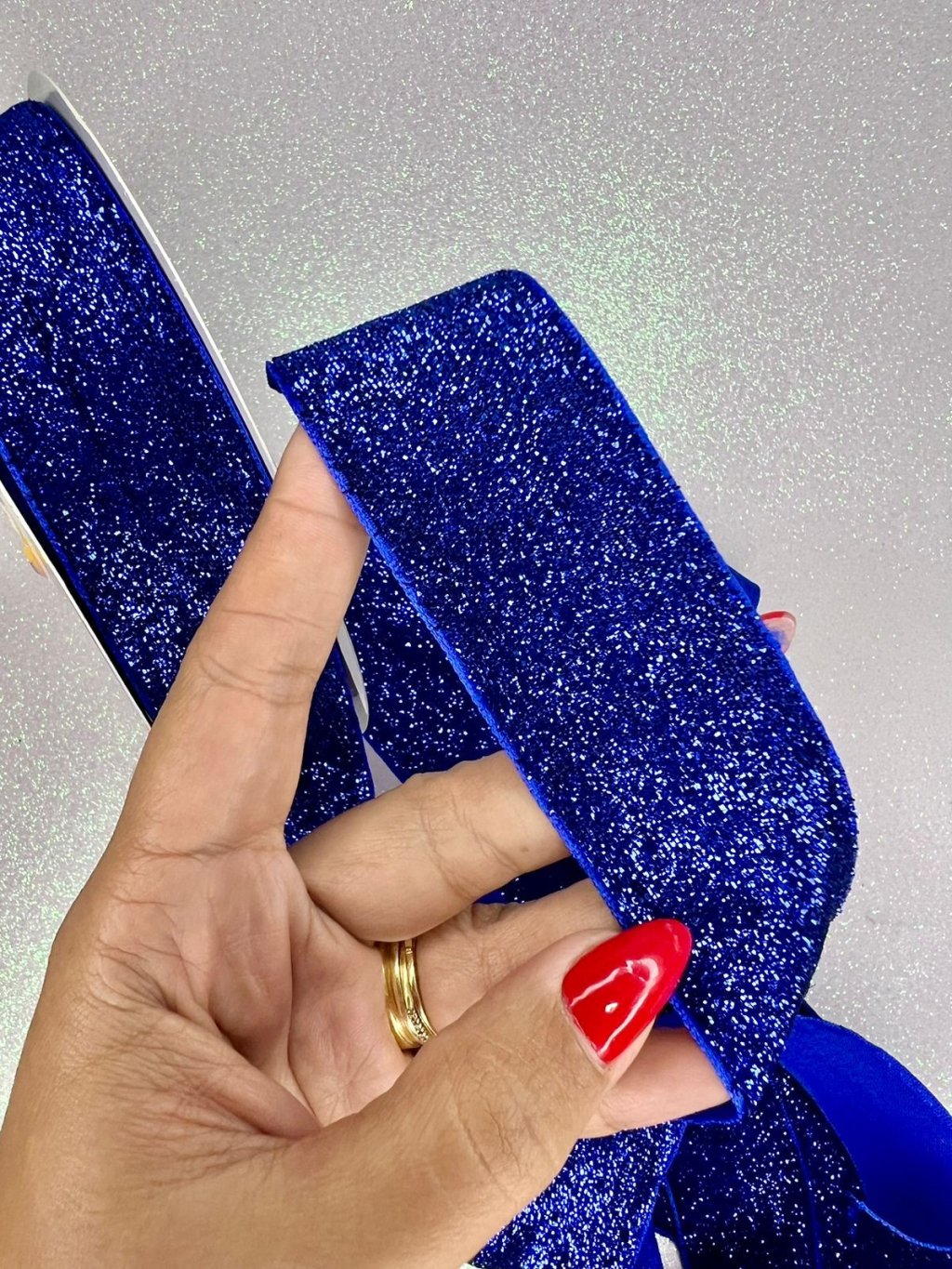 Fita Lurex Esponjosa Nybc n°9 AZUL ROYAL 38mm 05mt