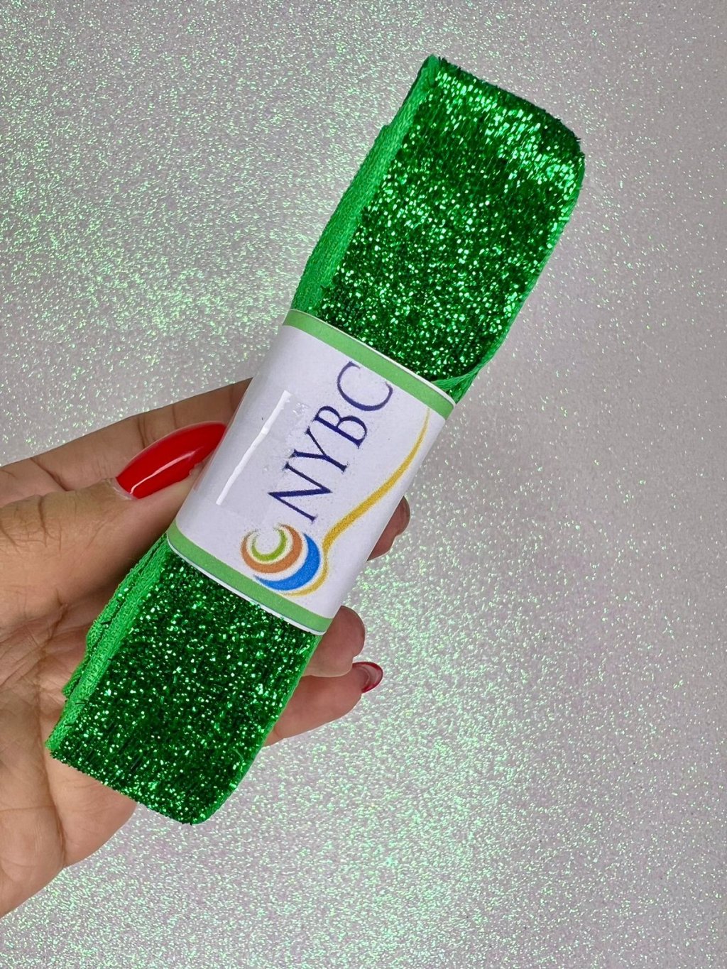 Fita Lurex Esponjosa Nybc n°5,5 Cor540-VERDE BANDEIRA 25mm 05mt