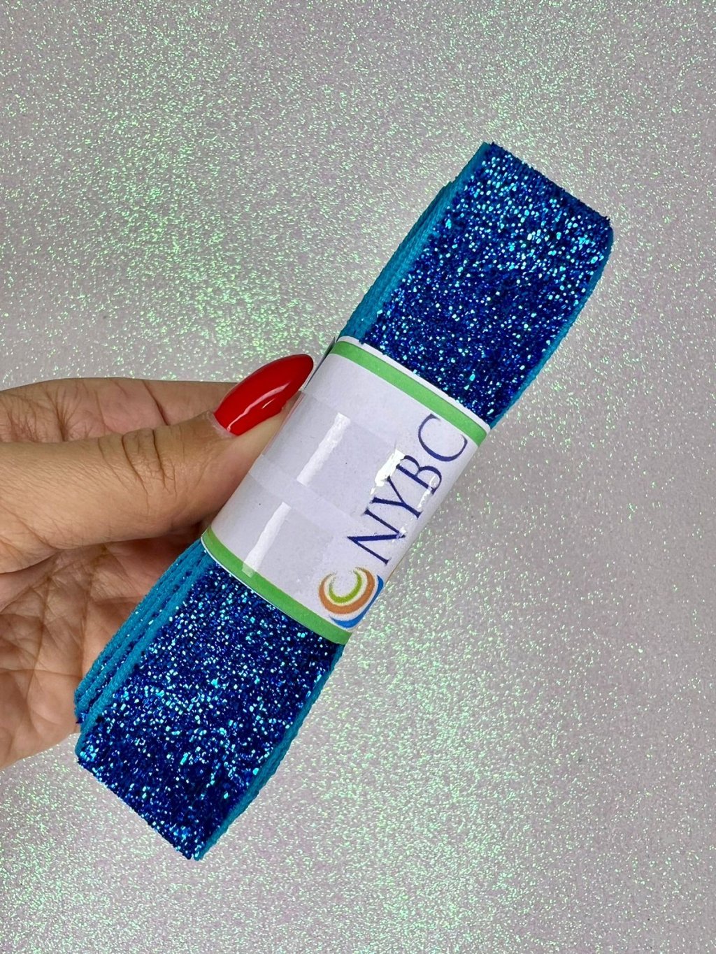 Fita Lurex Esponjosa Nybc n°5,5 Cor550-AZUL TURQUESA 25mm 05mt