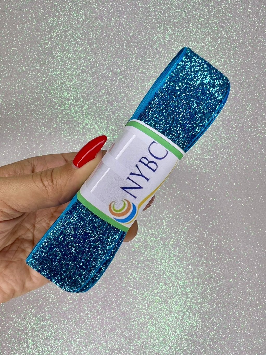 Fita Lurex Esponjosa Nybc n°5,5 Cor199-AZUL CELESTE 25mm 05mt