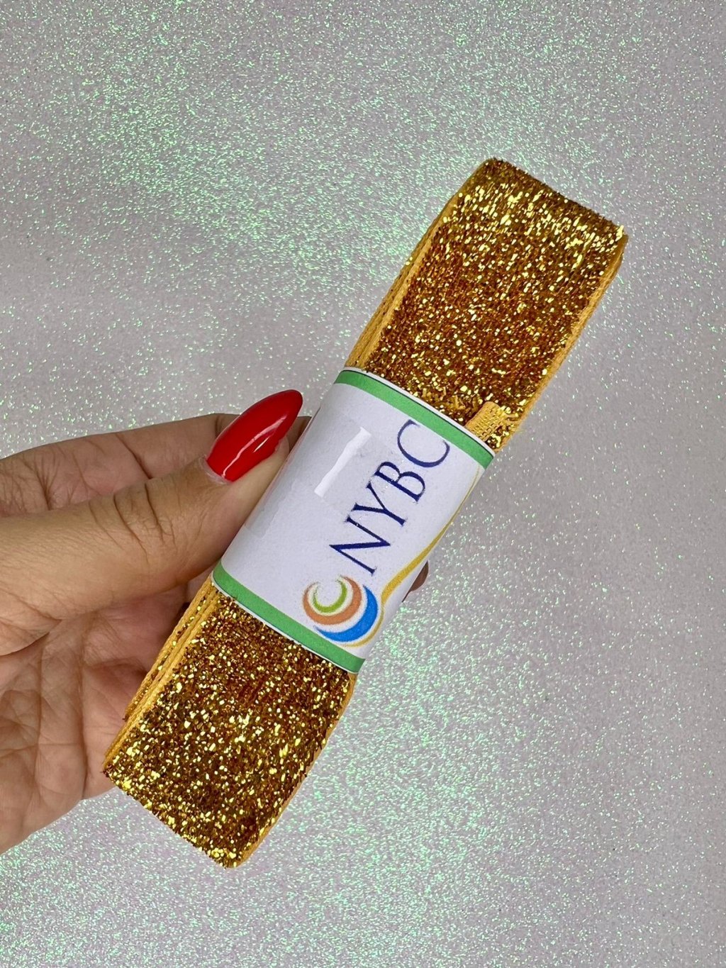 Fita Lurex Esponjosa Nybc n°5,5 Cor110-AMARELO OURO 25mm 05mt