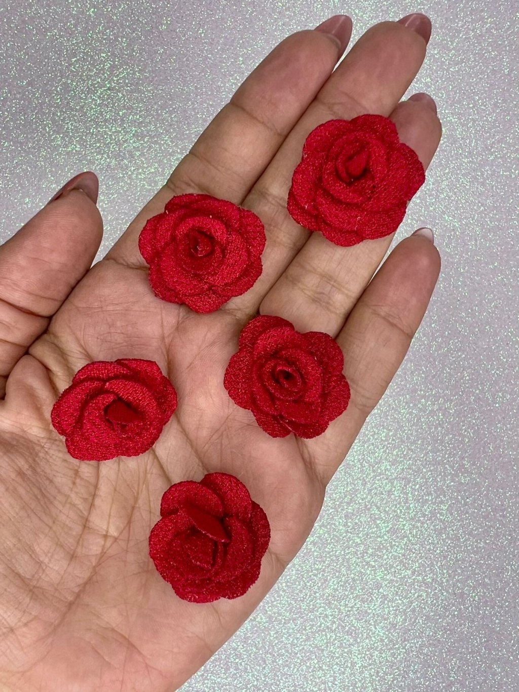 Rosa tecido poliéster 3,0cm VERMELHO Ref:933043 LIMPORT 05und