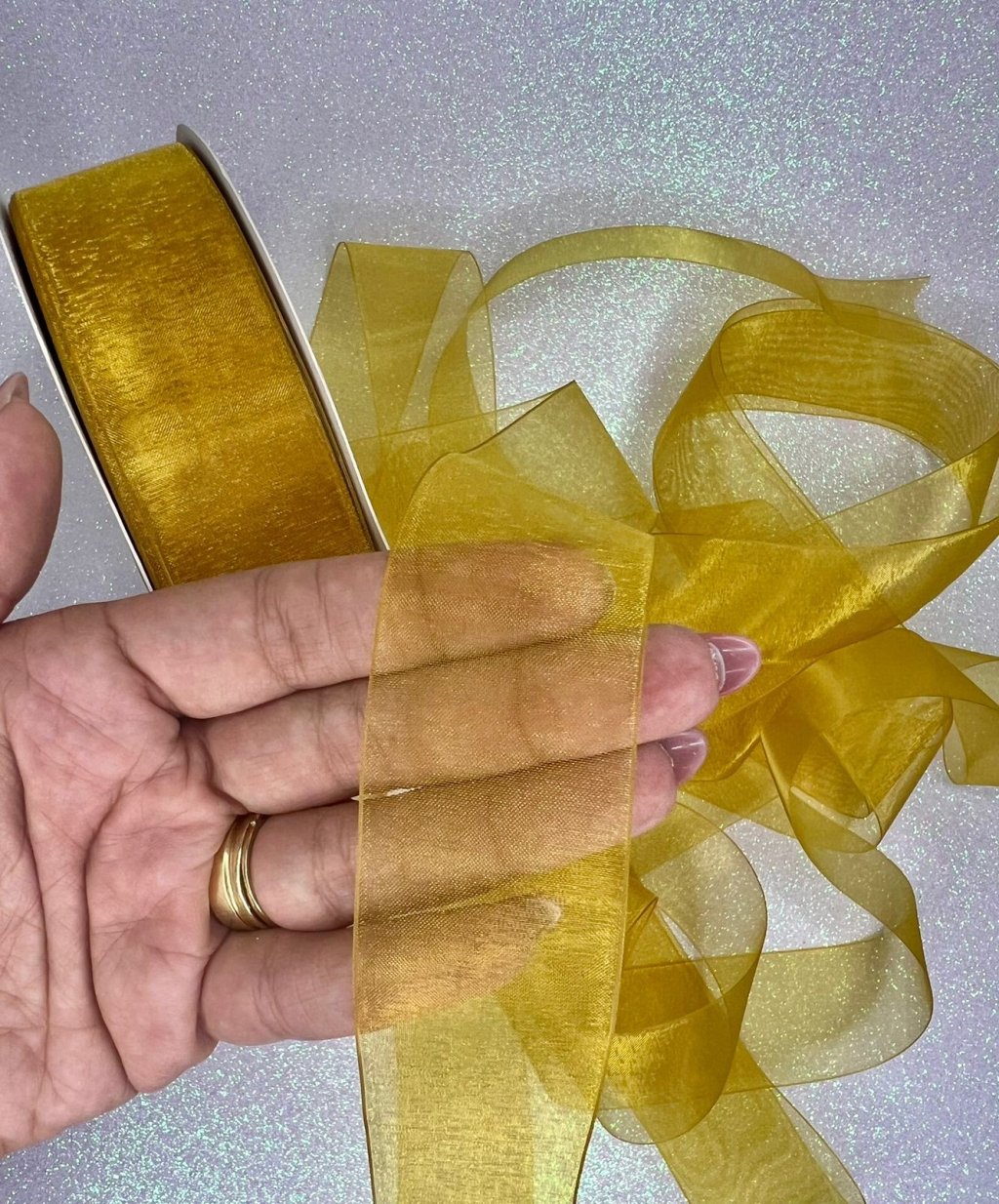 Fita Organza Yama n°9 Cor693-OURO 38mm 05mt